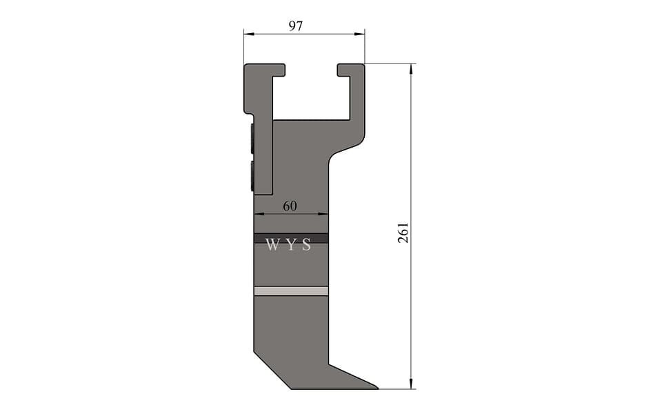 261mm Panel Bender Blankholder Tool with 62mm Clamping Opening - 2