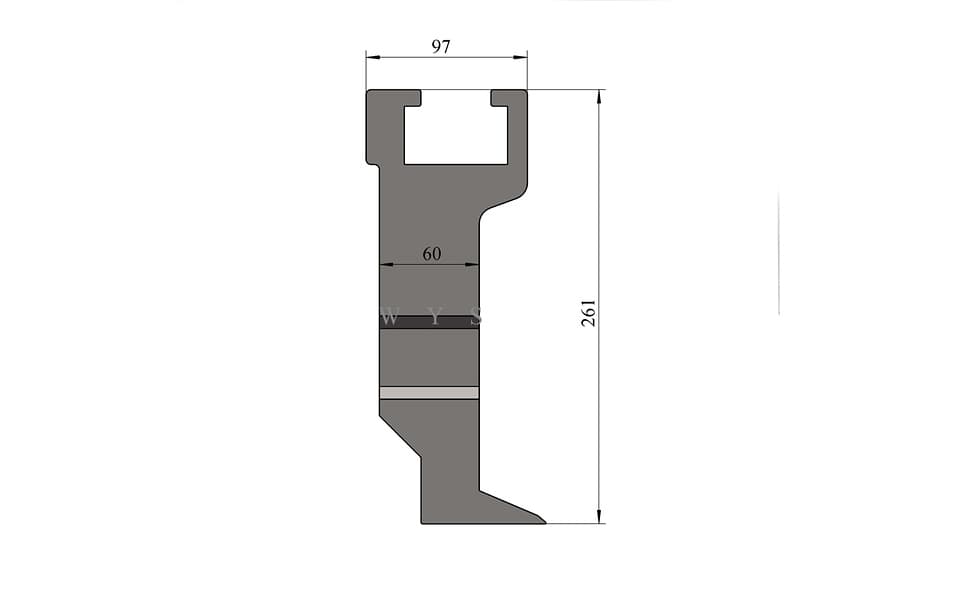 261mm Relieved Blankholder Tool for Flexible Panel Bender - 2