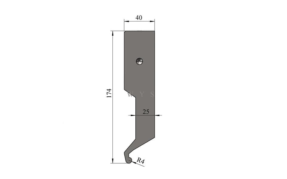 174mm R4 Lower Bending Blade for Flexible Panel Bender - 2