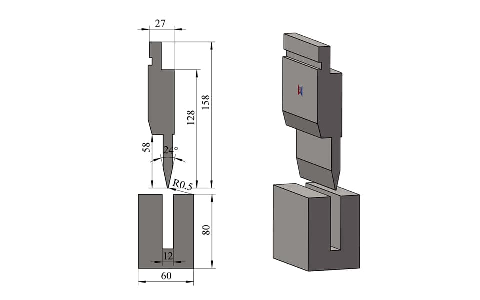 24° U-Groove Two-Stage Hemming Die for 1.5 mm Sheet Metal - 1
