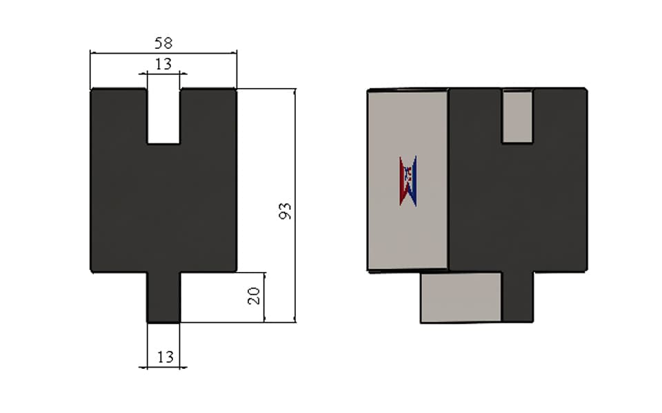 WYS Bystronic-Type Lower Die Holder, H93 mm - 1