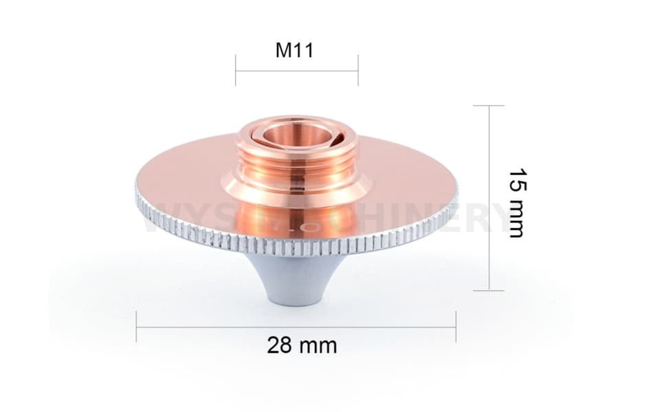 D28 M11 H15 Double Layer Fiber Laser Cutting Nozzle - 1