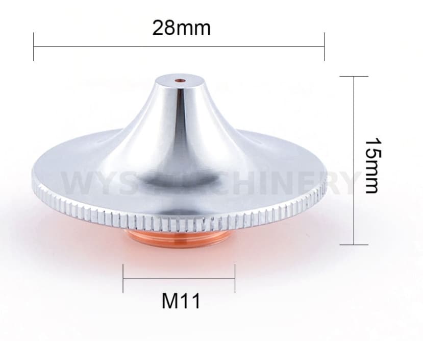 D28 M11 H15 Double Layer High Speed Laser Cutting Nozzle for Fiber Laser Cutting Head - 1