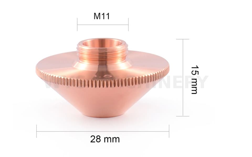 D28 M11 H15 Single Layer Boost Fiber Laser Cutting Nozzle