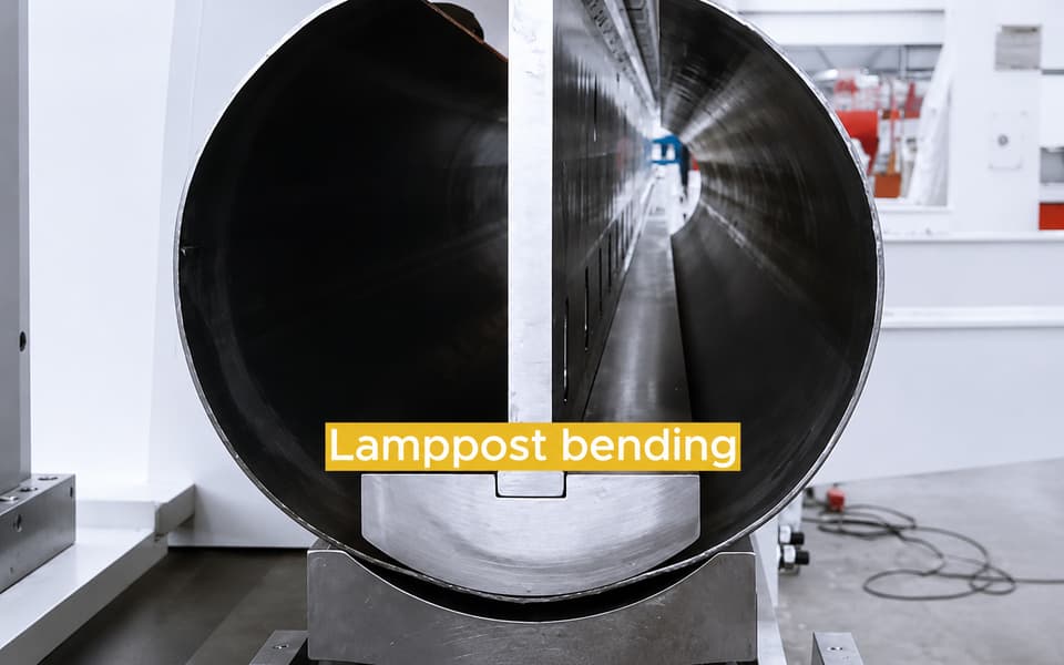 Tapered Street Light Pole Bending with Custom Long Press Brake Tooling