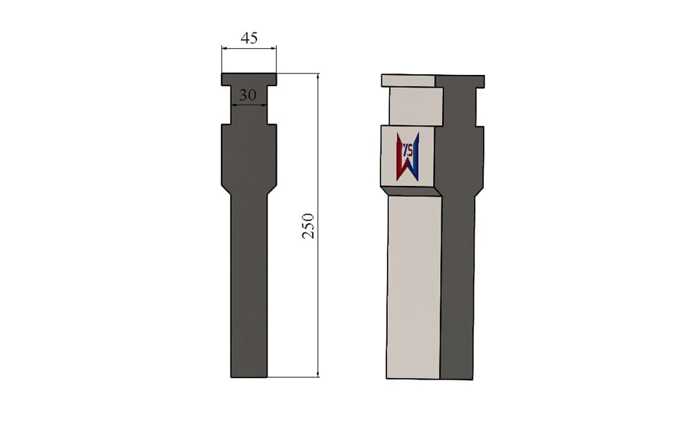 LVD Type 250 mm Modular Punch Holder for Replaceable Inserts - 1