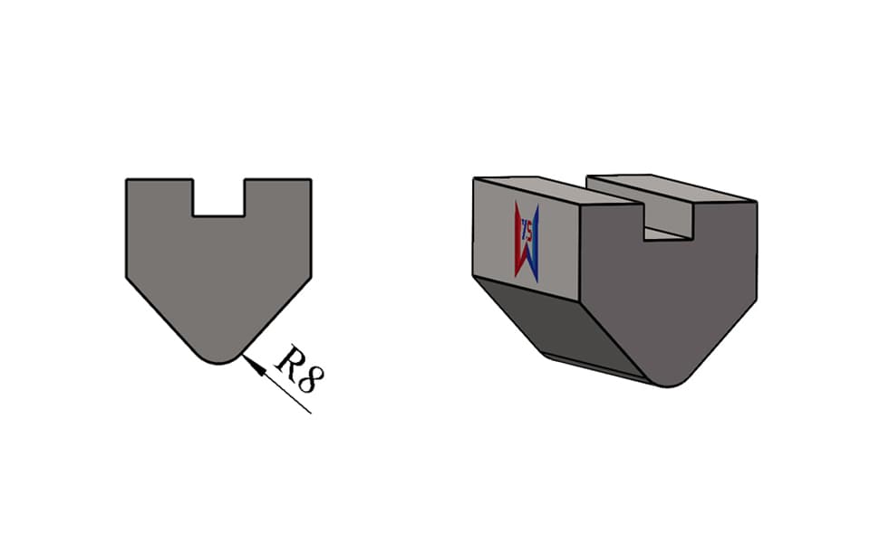 Replaceable Radius Insert for Split-Type Press Brake Punch – R8 R9 R10
